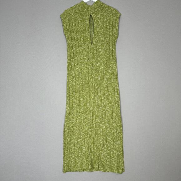 Anthropologie Saturday Sunday Elisabeth Maxi Dress Womens Small Green Rib Knit - Picture 6 of 13